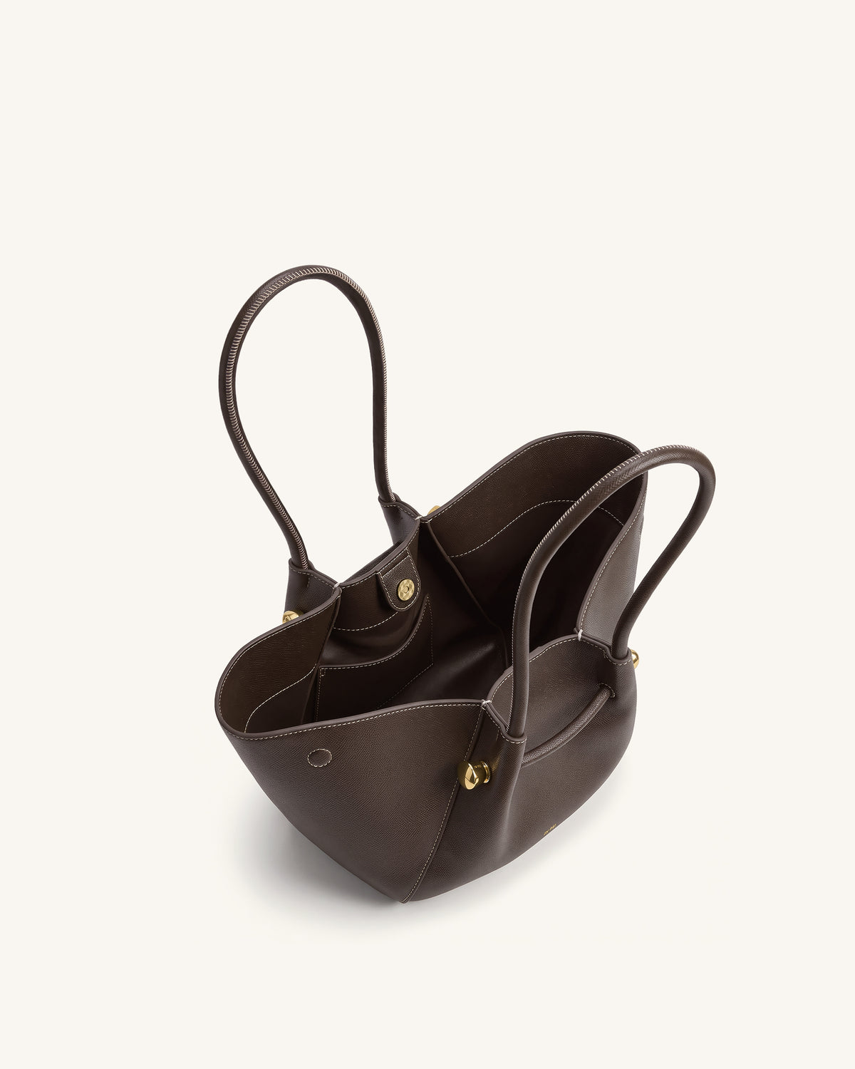 Naomi Winged Tote Bag - Dark Brown