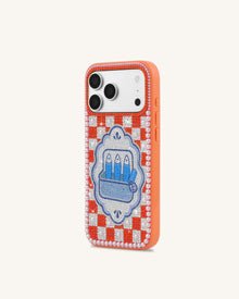 Mediterranean Sardines Artificial Crystal Phone Case - Orange