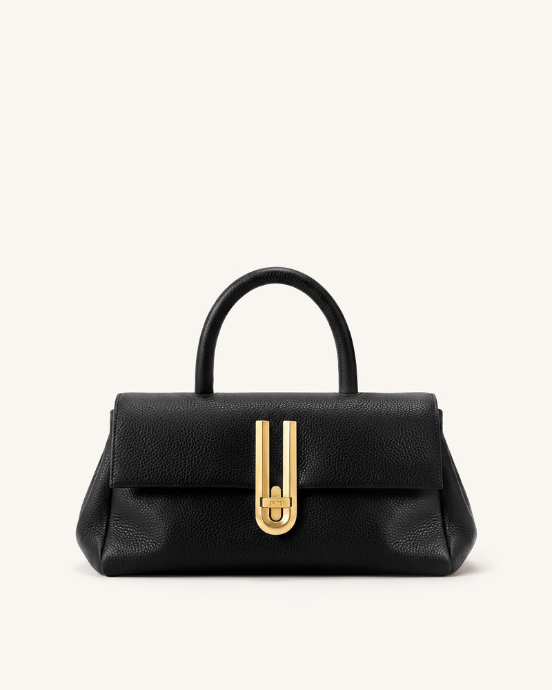 Evania U-Lock Top Handle Bag - Black