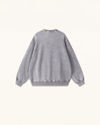 The Enchanted Rhinestone Rose Pullover - Washed Slate