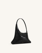 Lyra Shoulder Bag - Black Croc
