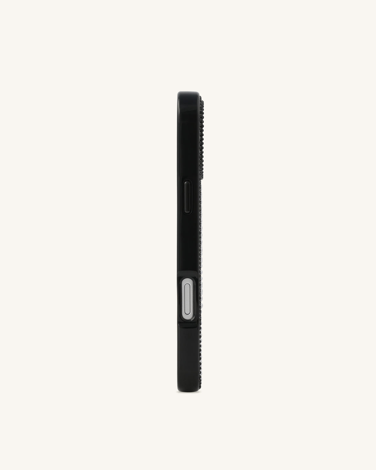 Shark Mouth Pearl Phone Case - Black