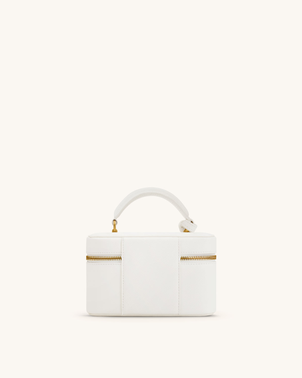 Cleo Box Shape Top Handle Bag - Off-white