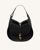 Arla Large Hobo Bag - Black Pebbled