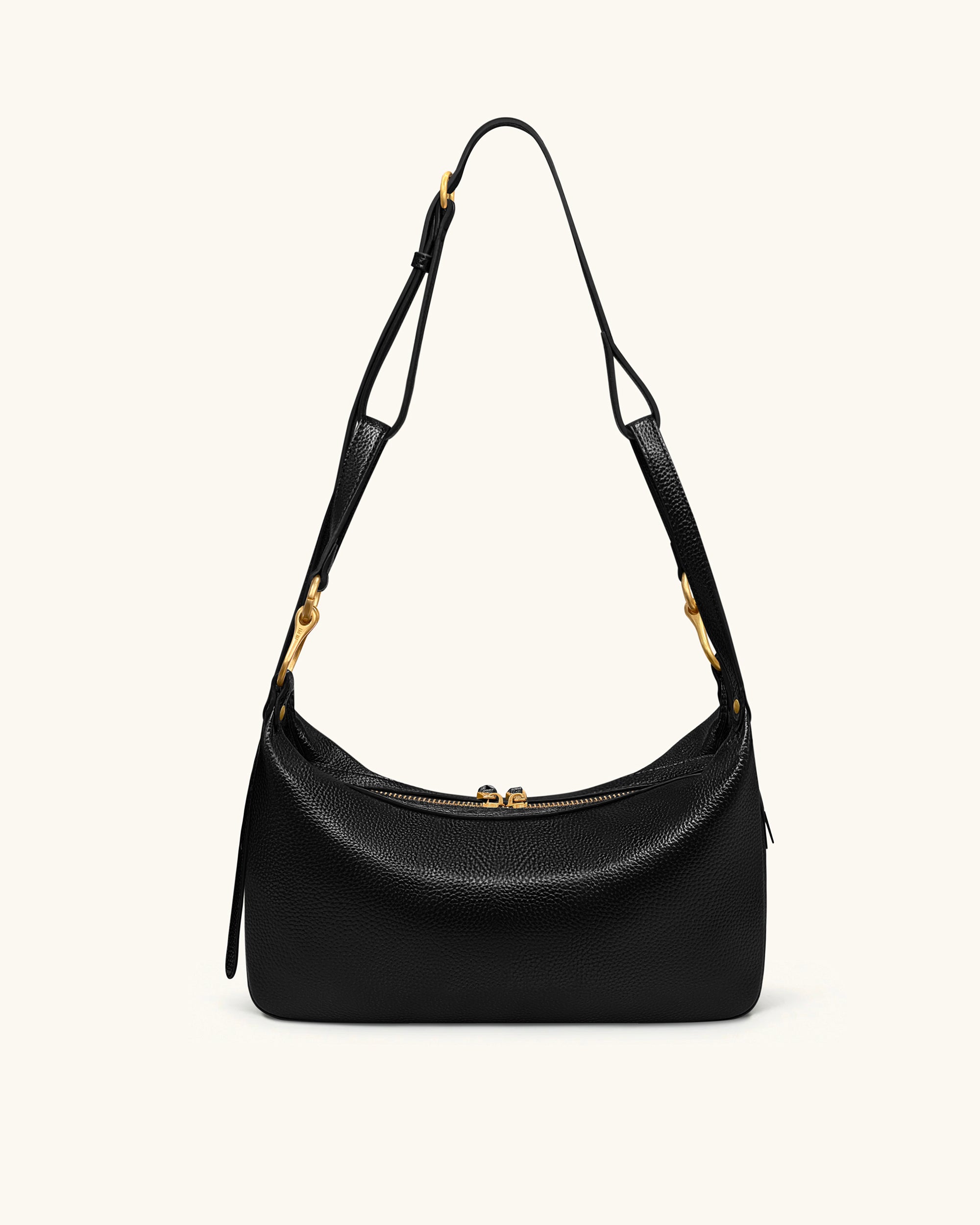 Selia Soft-Grain Crossbody Bag - Black