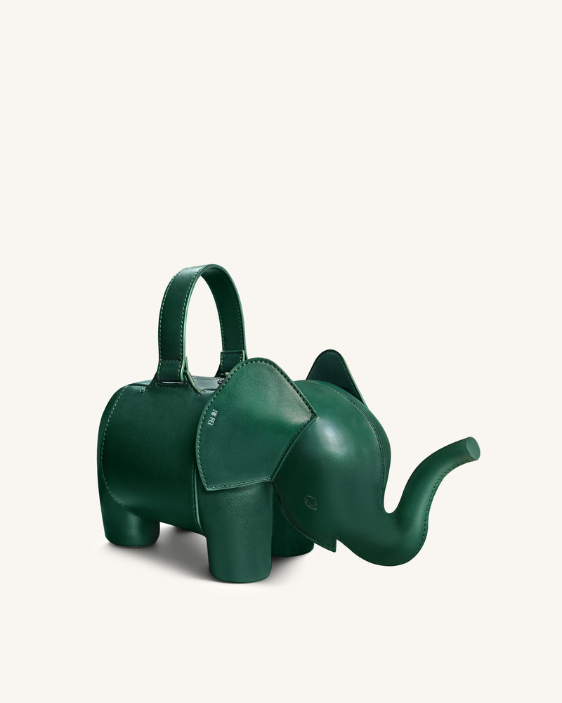 Claire Elephant Shaped Handbag - Green