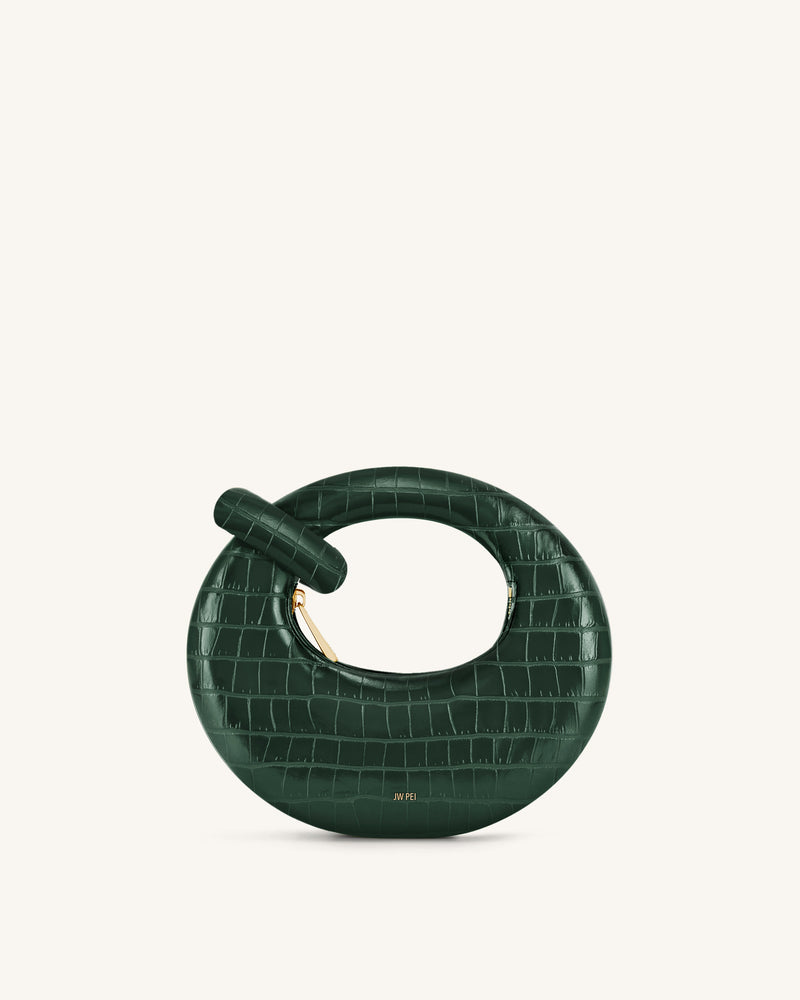 Abacus Mini Top Handle Bag - Green Croc