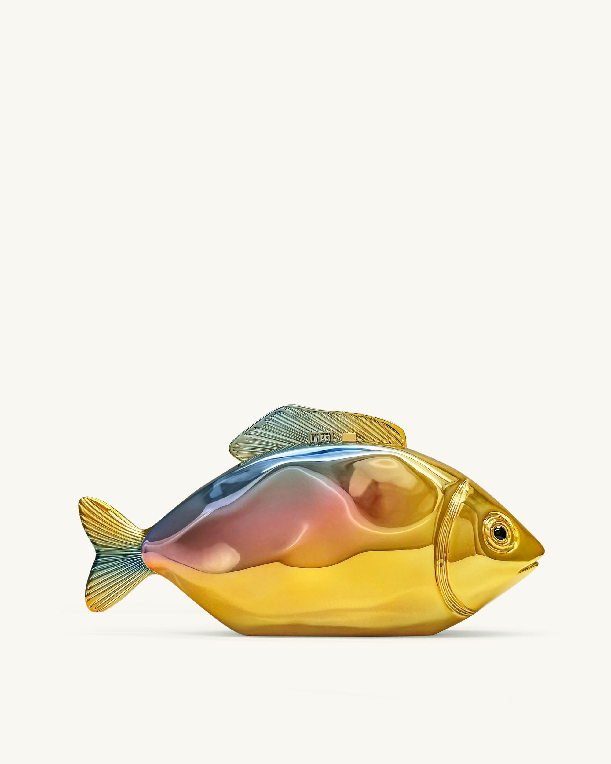 Fish Shaped Clutch - Gold/Blue