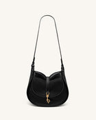 Arla Small Hobo Bag - Black Pebbled