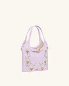 Brooke Mini Belted Embellished Orchid Beaded Top Handle Bag - Lavender