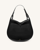 Arla Large Hobo Bag - Black Pebbled