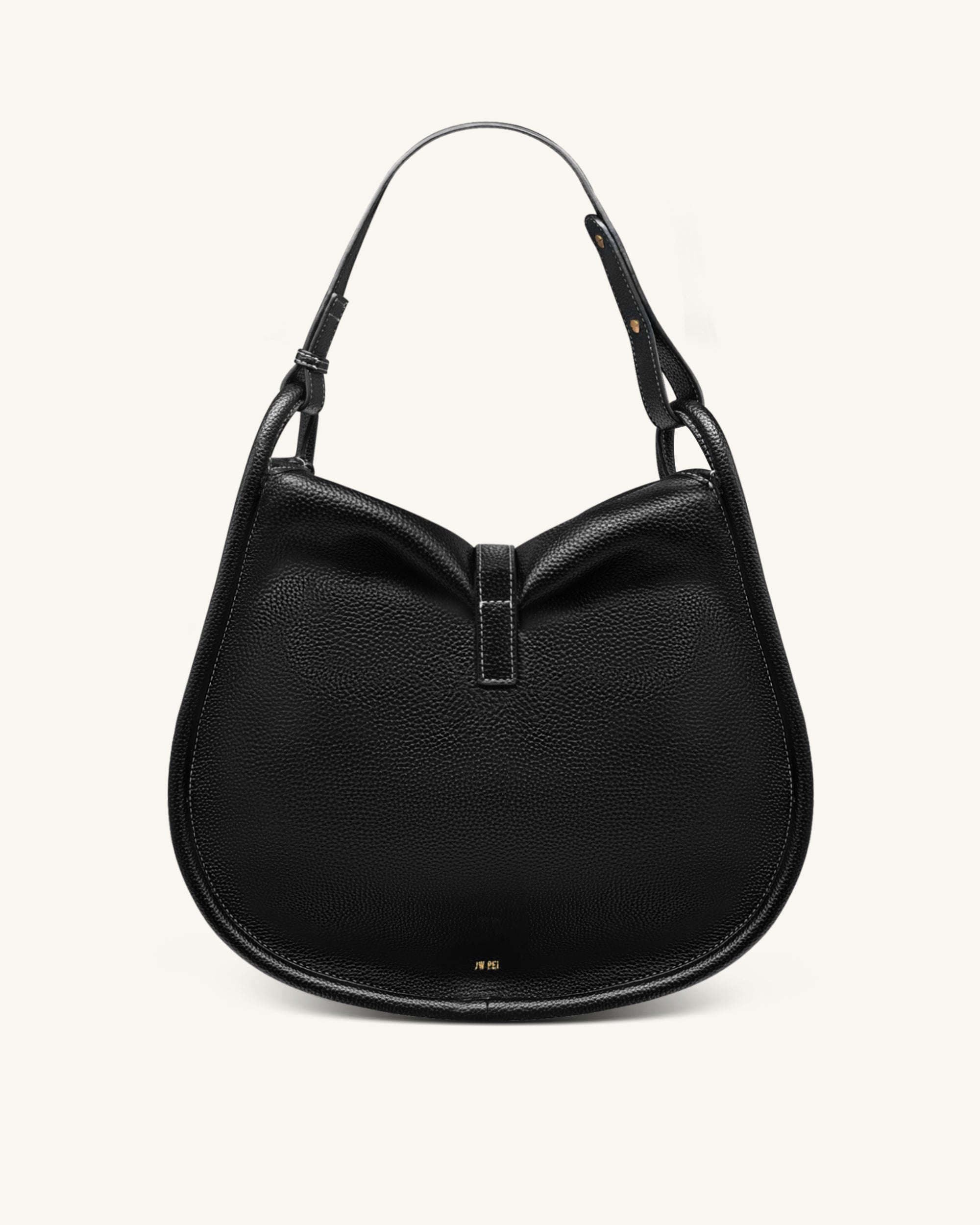 Arla Large Hobo Bag - Black Pebbled