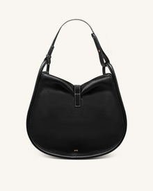 Arla Large Hobo Bag - Black Pebbled