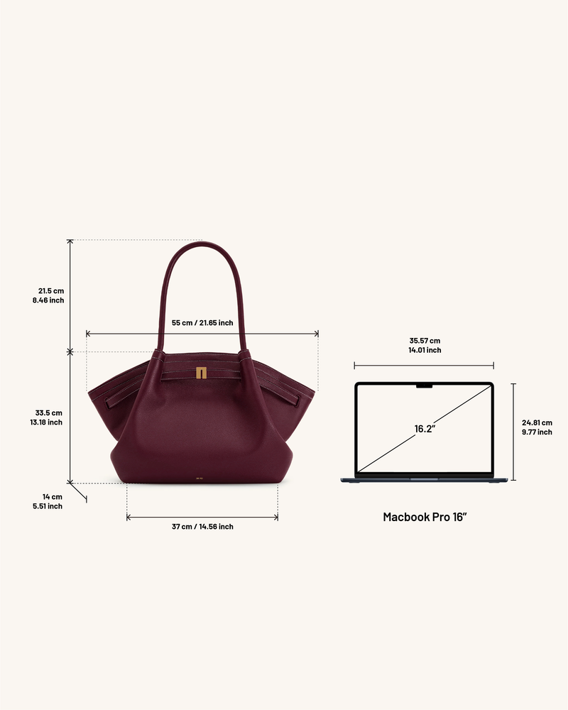 Hana Large Tote Bag - Burgundy