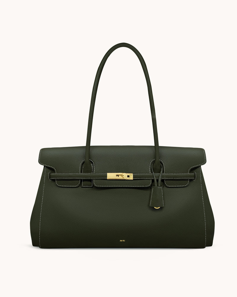 Yara Large Shoulder Bag - Dark Olive