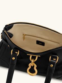 Yvette Elongated Tote Bag - Black