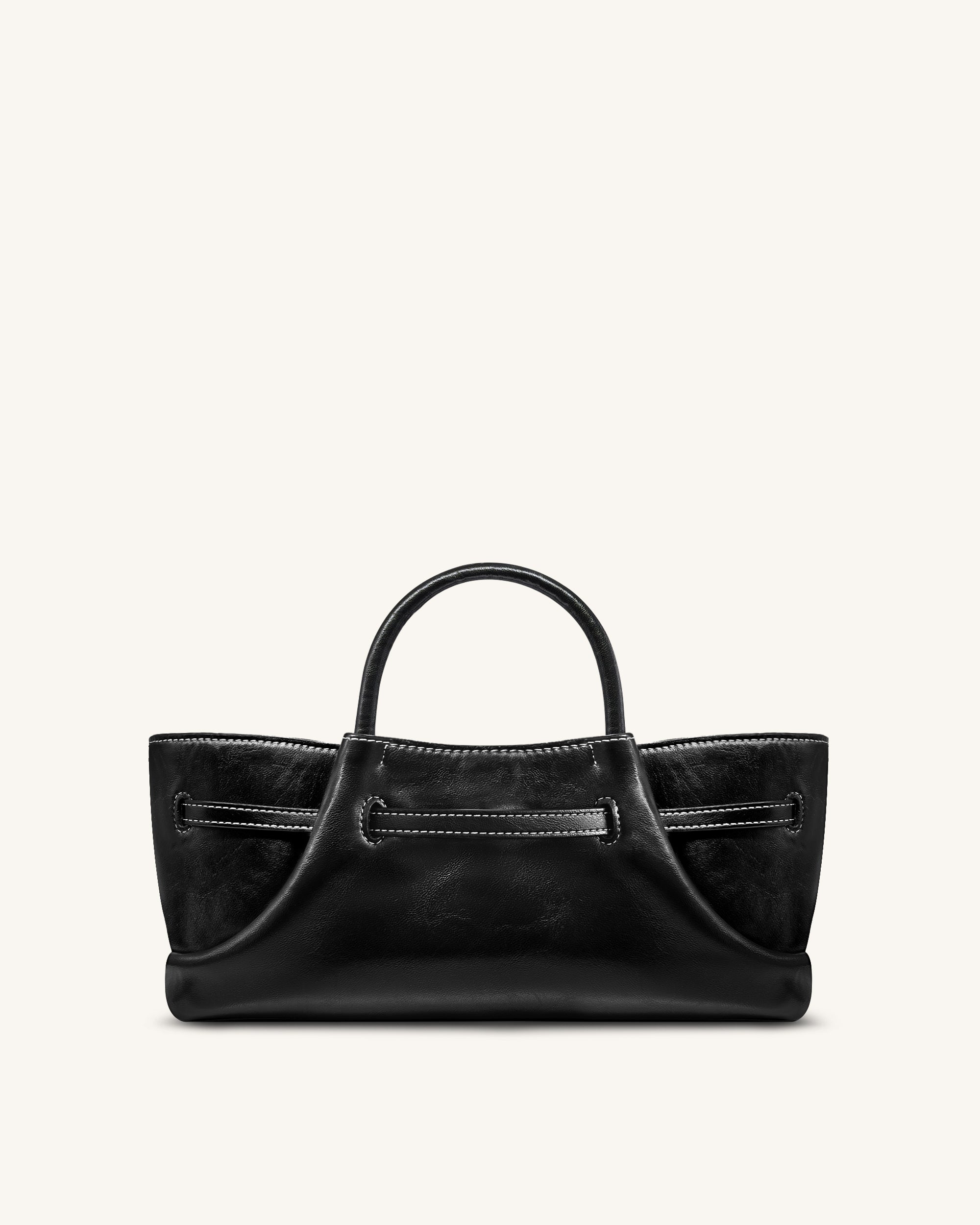 Maeve Dachshund Metal Charm Tote Bag - Black