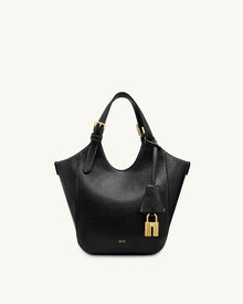 Ines Padlock Tote Bag - Black