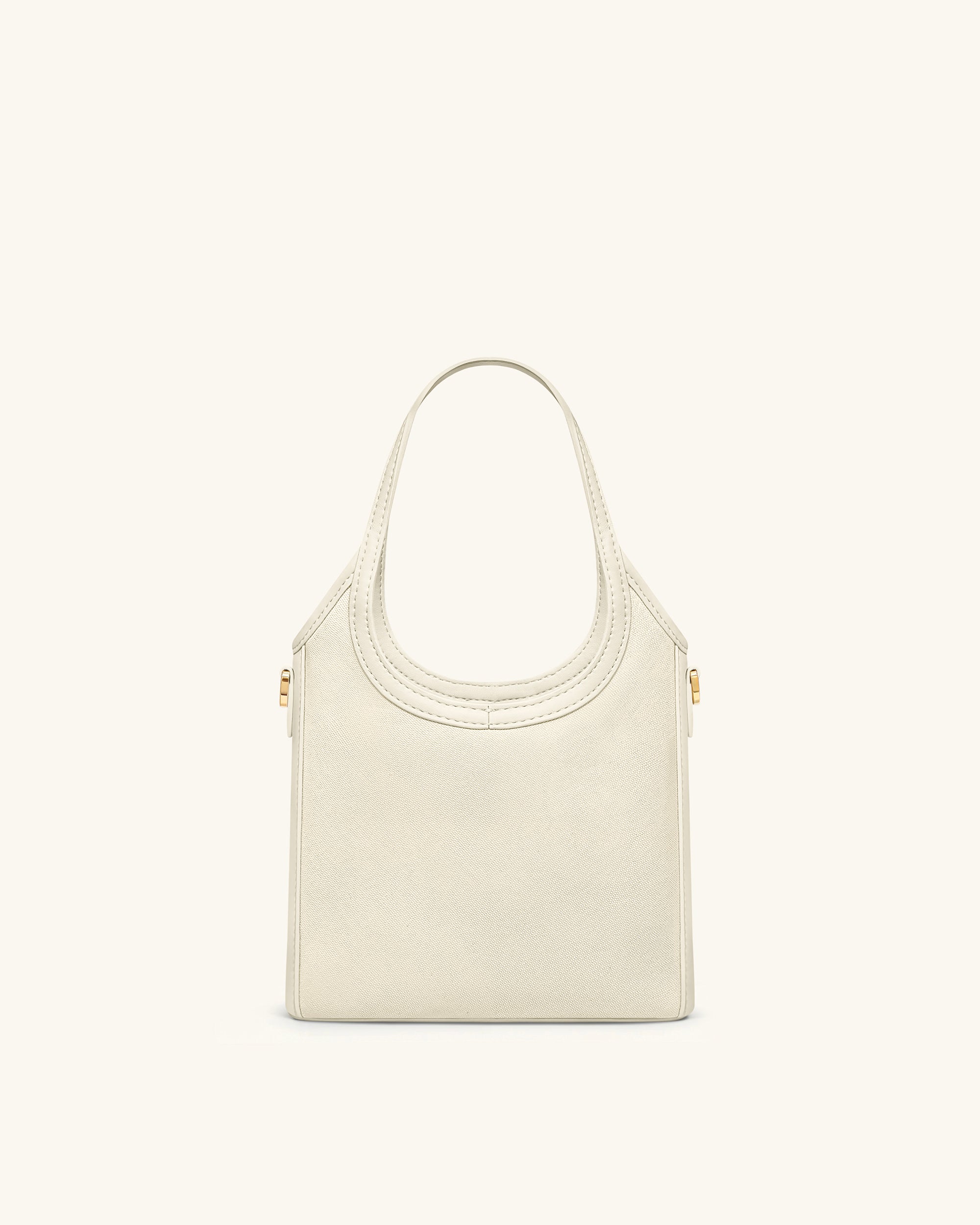 Brooke Mini Belted Embellished Orchid Beaded Top Handle Bag - Ivory