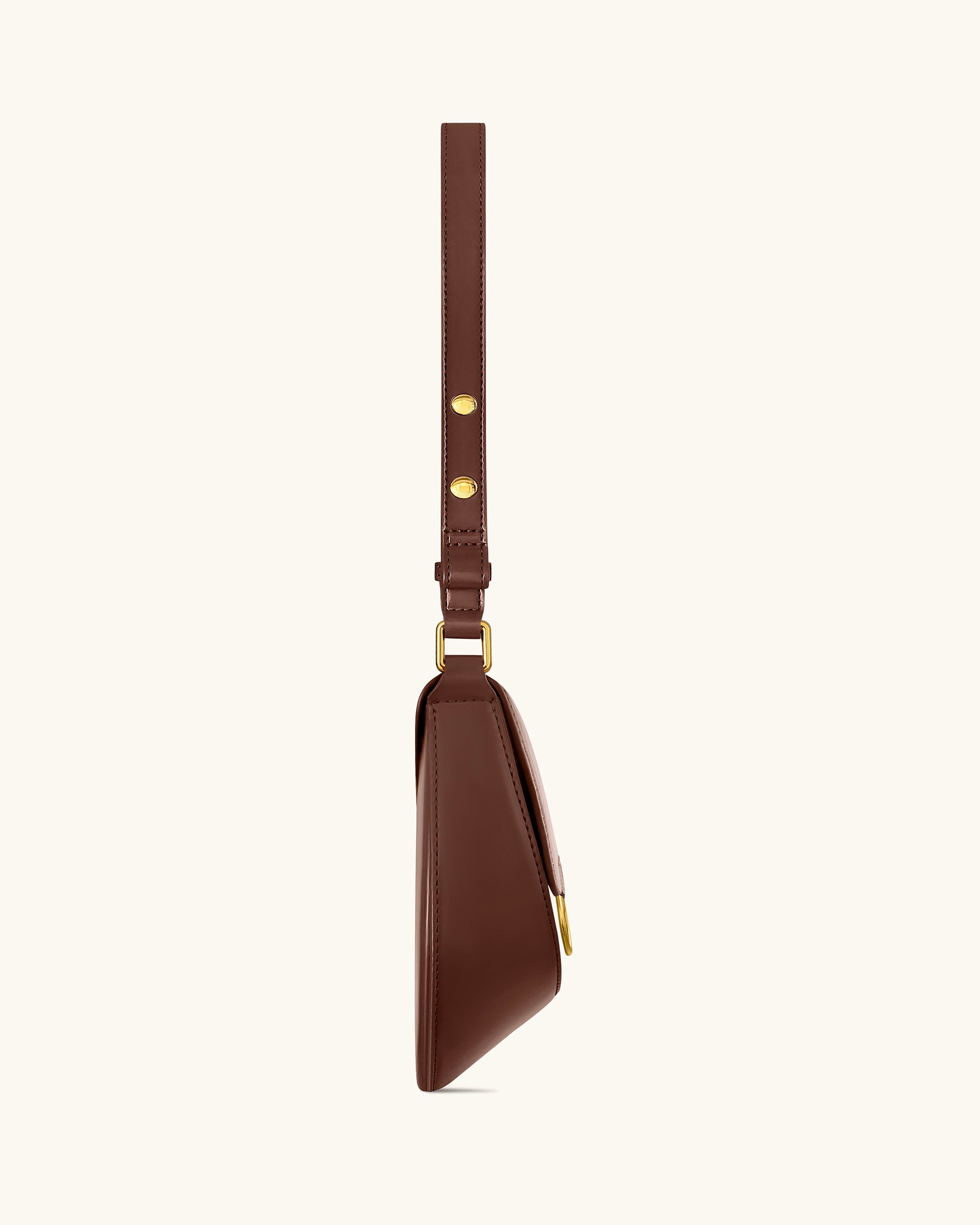 Diana Ring Flap Saddle Bag - Brown