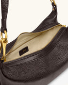 Selia Soft-Grain Crossbody Bag - Dark Brown