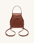 Harper Buckle Pocket Backpack - Dark Brown