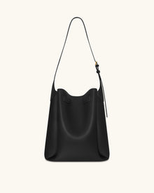 Charlene Double Buckle Hobo Bag - Black