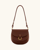 Diana Ring Flap Saddle Bag - Brown