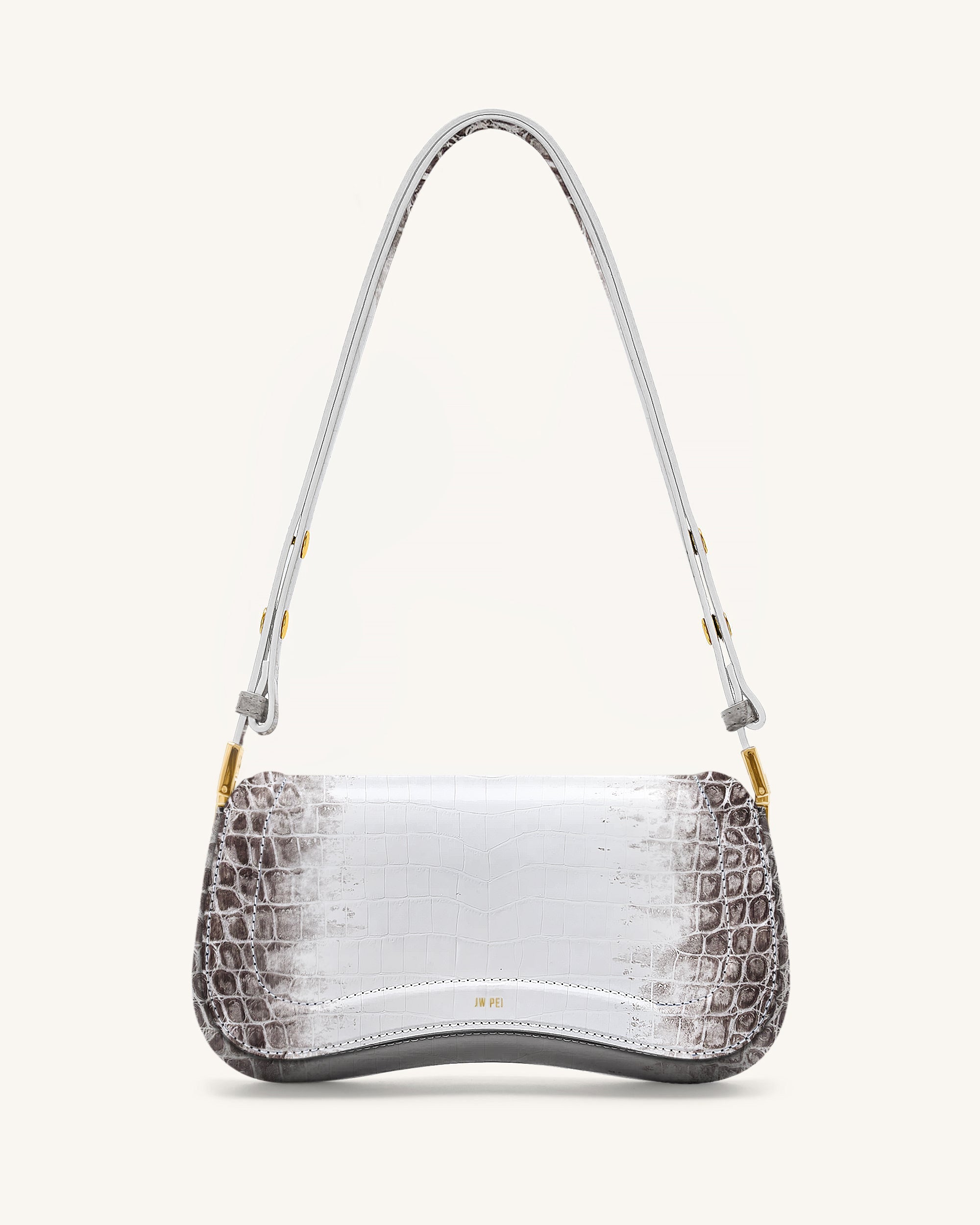 Joy Shoulder Bag - White Croc