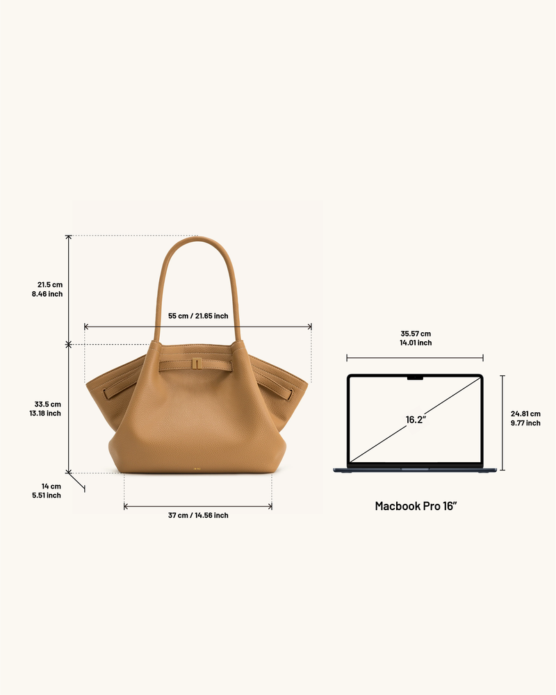 Hana Large Tote Bag - Latte Color