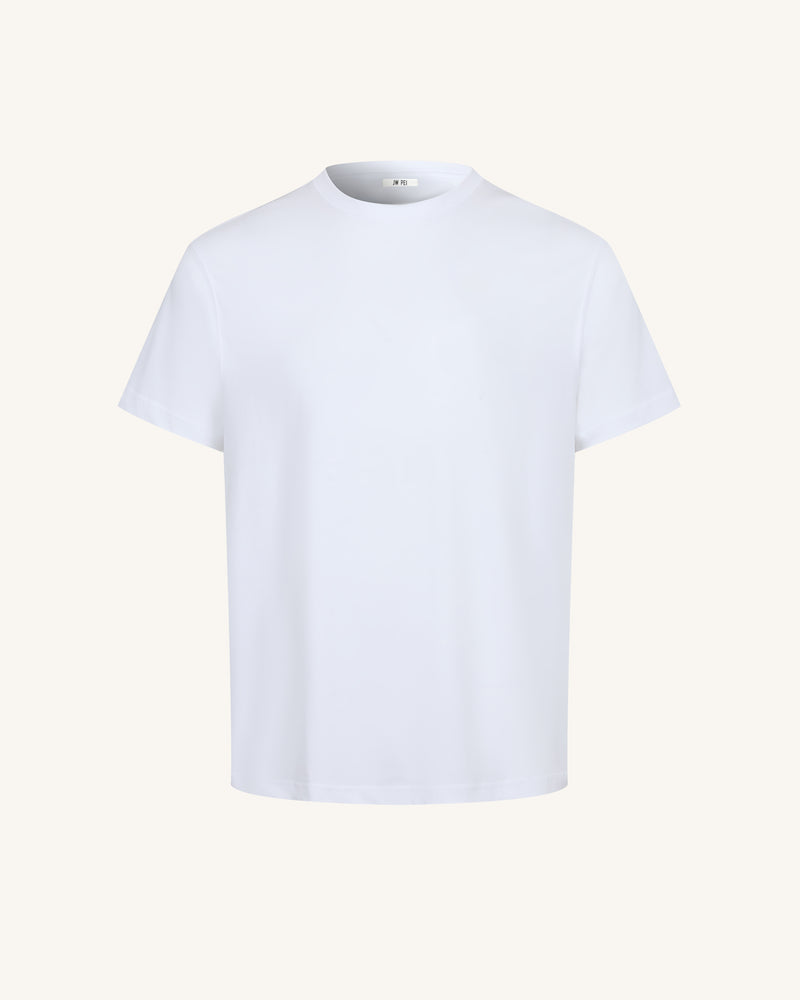 The Ethereal Crystal Blue Butterfly Back Tee - White
