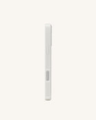 Pink Coral Artificial Crystal Phone Case - White