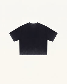 The Enchanted Rhinestone Rose Tee - Faded Black