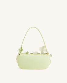 Leona Bead Embellished Shoulder Bag - Light Green