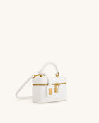 Cleo Box Shape Top Handle Bag - Off-white