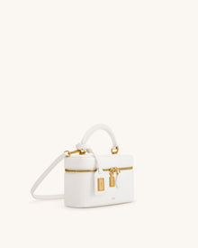 Cleo Box Shape Top Handle Bag - Off-white