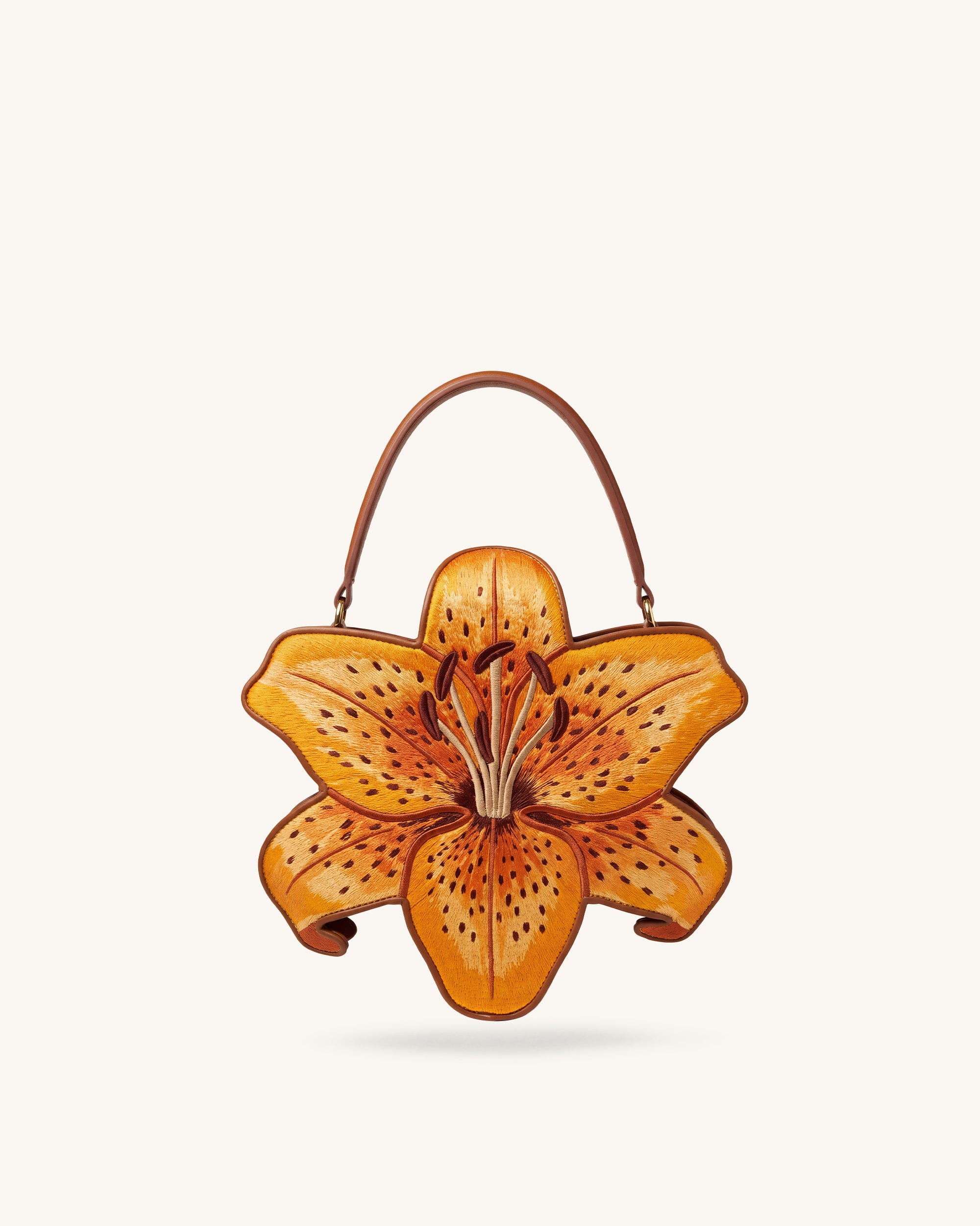 Lily Blossom Top Handle Bag - Orange