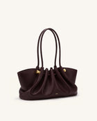Naomi Gathered Long Handle Shoulder Bag - Deep Burgundy