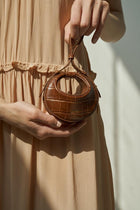 Rantan Super Mini Bag - Brown Croc