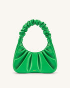 Gabbi Ruched Hobo Handbag - Grass Green