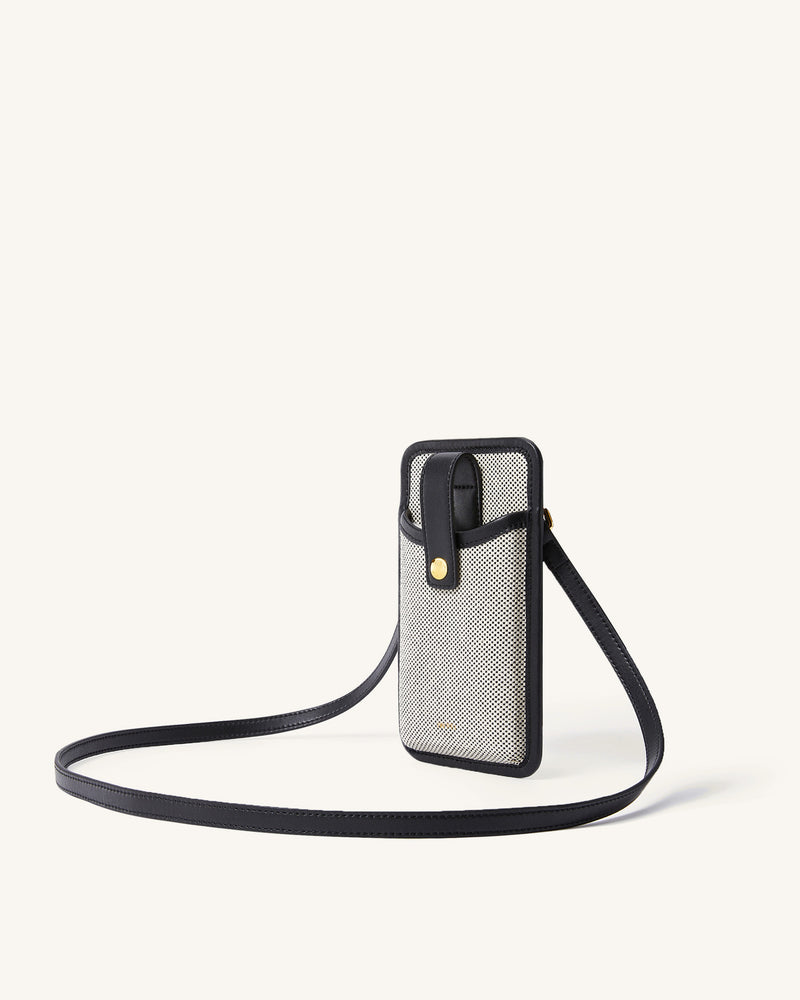 Aylin Canvas Phone Bag - Black