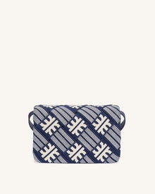 FEI Maze Jacquard Knit Cossbody Bag - Navy