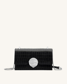 Jade Chain Bag -  Black Croc