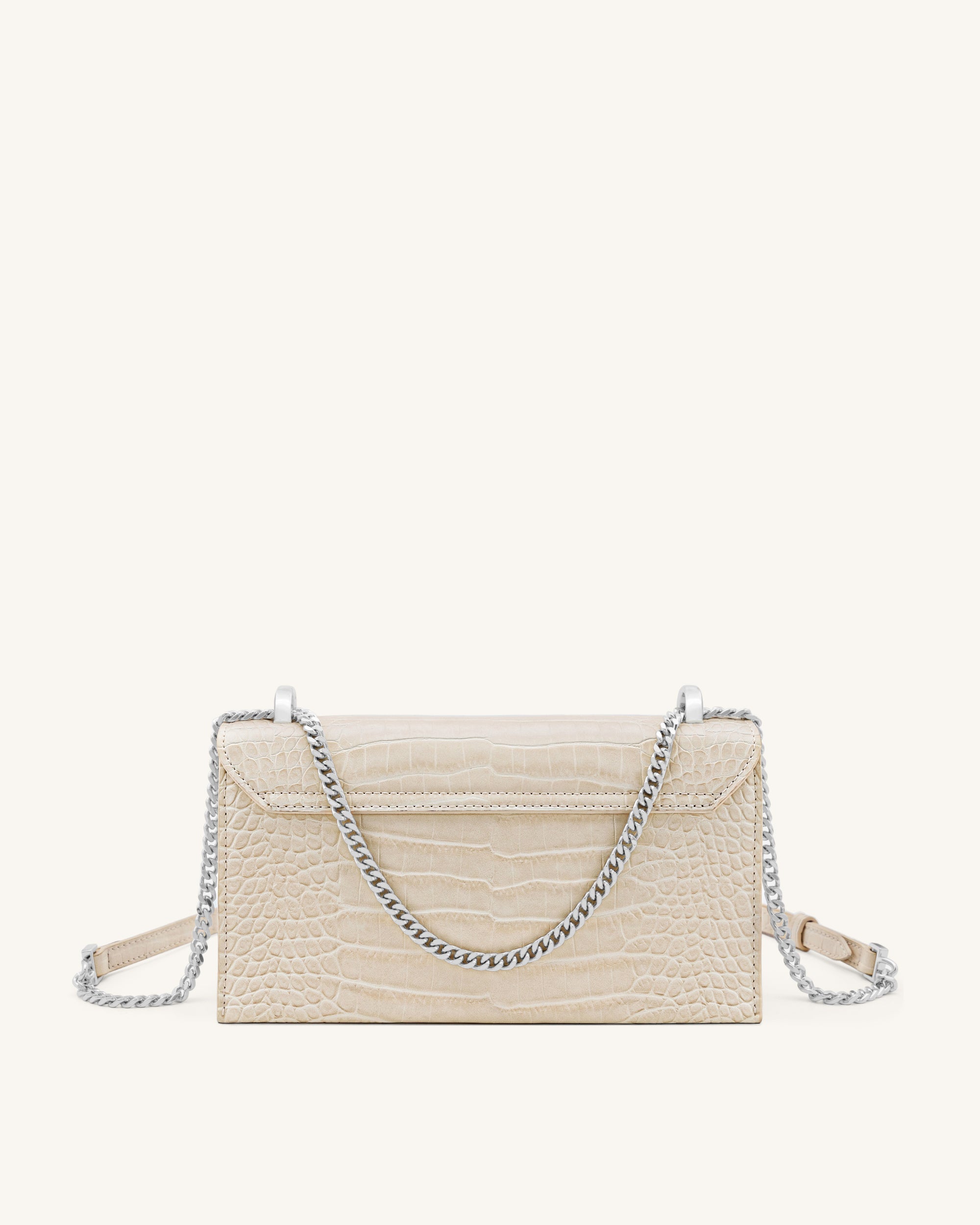 Jade Chain Bag -  Ivory Croc