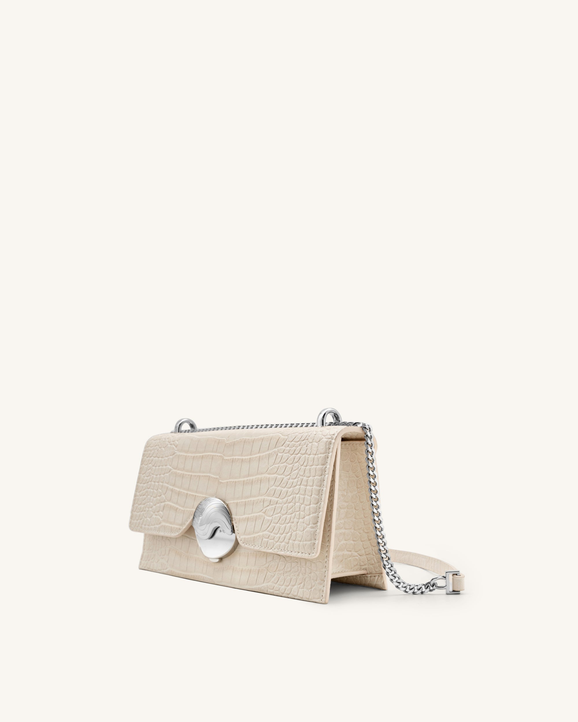 Jade Chain Bag -  Ivory Croc