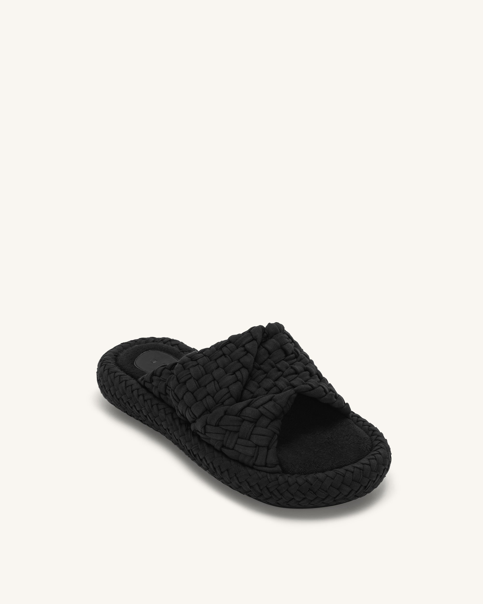 Lilah Woven Platform Sandal - Black