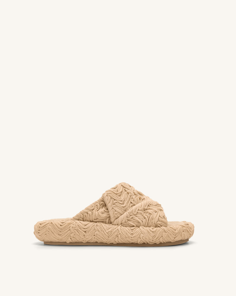 Lilah Woven Platform Sandal - Beige