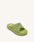 Lilah Woven Platform Sandal - Lime Green