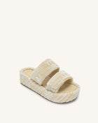 Lexi Terry Slide Sandal - OatMilk