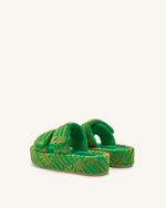 Lexi Terry Slide Sandal - Green